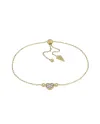 Bracelet Tavanti Brio Heart en or jaune serti de diamants pavés