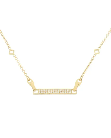 Collana Tavanti Unica in Oro Giallo con Diamanti