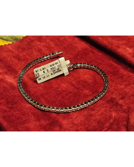 Casella Gioielli White Gold Tennis Bracelet with 1.41 ct Diamonds