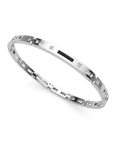Bracelet pour homme Zancan Hiteck en acier avec vis roses