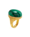 Chantecler Et Voilà Capriness Ring in Vermeil Silver with Malachite