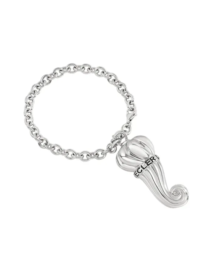 Porte-clés Chantecler Et Voilà Horns en argent avec diamant