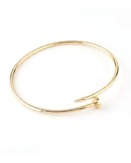 Bracciale Rigido Chiodo Casella Gioielli in Oro Giallo