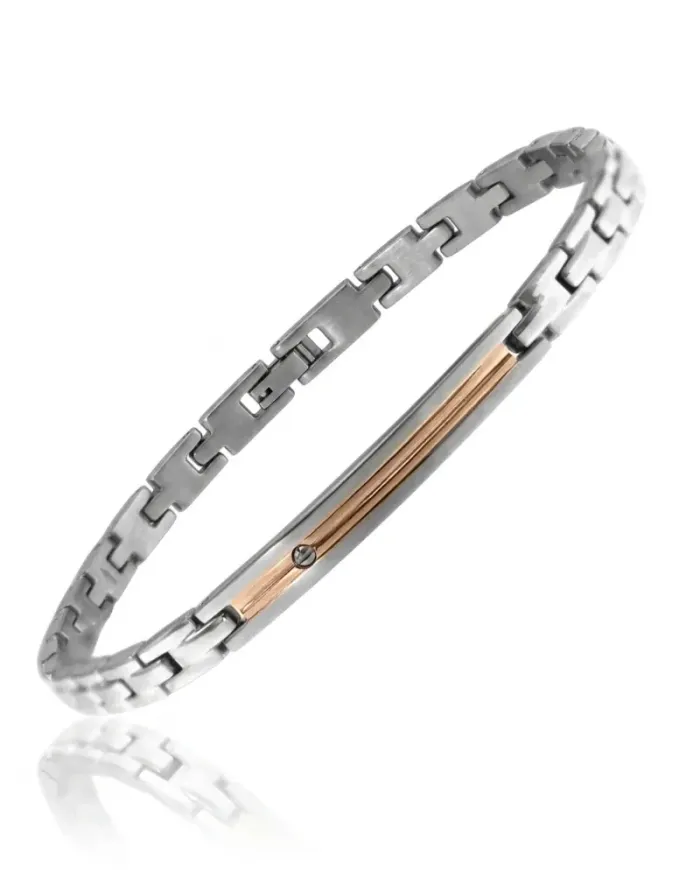 Zancan Hi-Tekh Two-Tone Steel Men's Bracelet