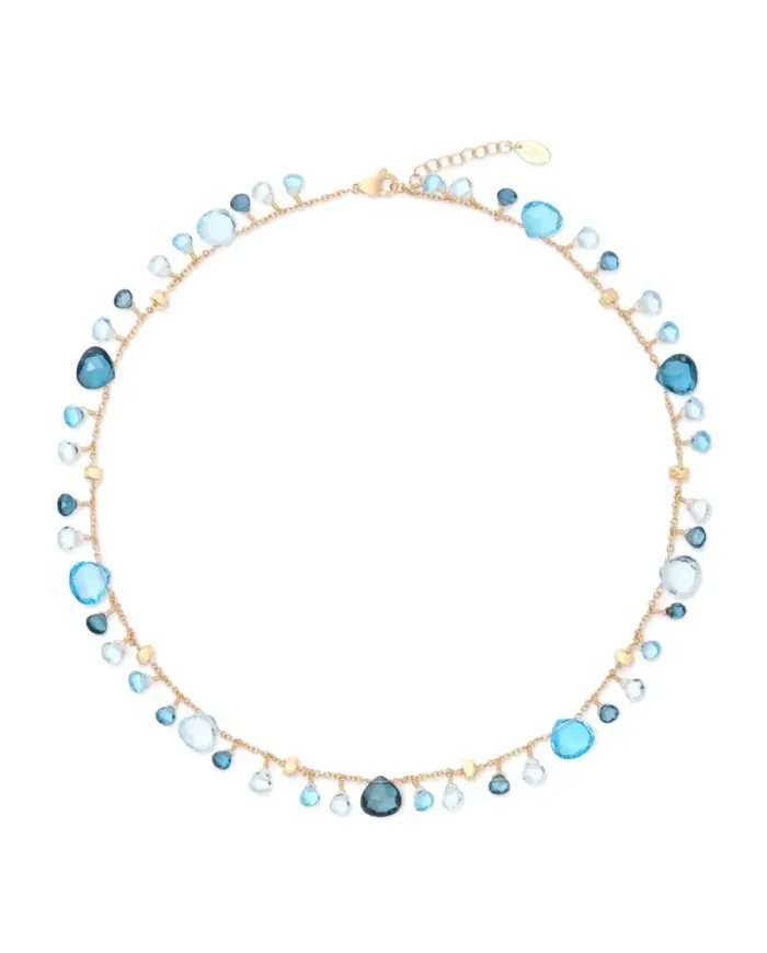 Marco Bicego Paradise Necklace in Yellow Gold with Mixed Topazes