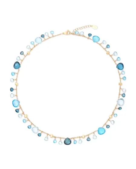 Marco Bicego Paradise Necklace in Yellow Gold with Mixed Topazes