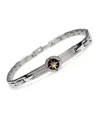 Bracelet Zancan Hi-Tekh pour homme, bicolore, en acier, avec rose des vents