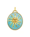 Pendentif Chantecler Et Voila « You Are an Island » en vermeil argent avec diamants et soleil