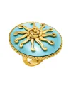 Bague Chantecler Et Voila « You Are an Island » en vermeil argent avec diamants et soleil