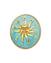 Chantecler Et Voila "You Are an Island" Ring in Vermeil Silver with Diamonds and Sun