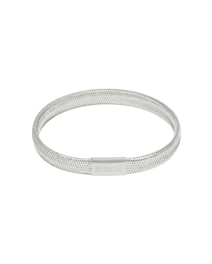 Aramini Flex Elastic Bracelet in White Gold 0.7 cm