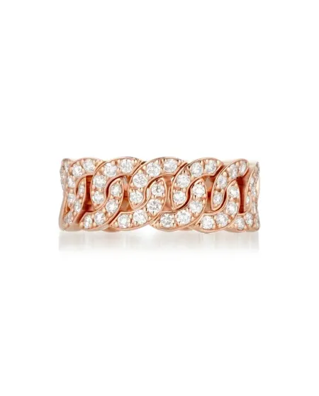 Bague Buonocore Noon Groumette en or rose avec diamants