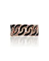 Bague Buonocore Noon Groumette en or rose et émail noir