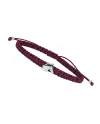Bracelet Indole de Concordia Jewellery avec cordon bordeaux et motif cheval en or blanc et diamants