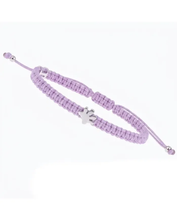 Concordia Jewellery Indole Bracelet with Lilac Cord and Paw