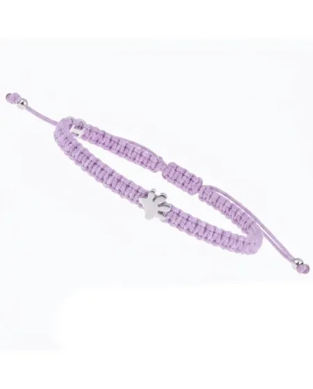 Bracciale Concordia Jewellery Indole con Cordino Lilla e Zampetta