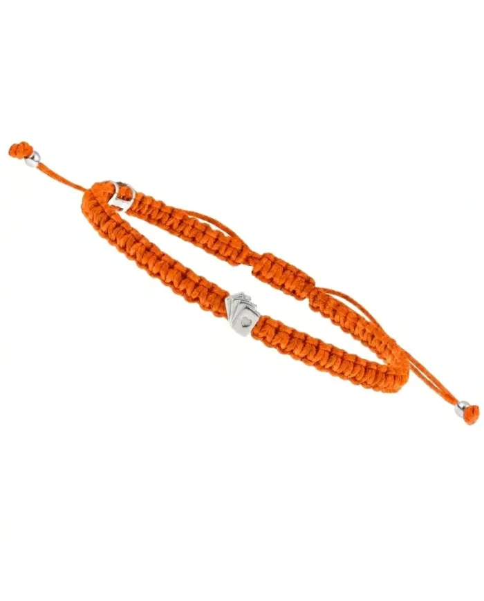 Bracciale Concordia Jewellery Indole con Cordino Arancione e Carte da Gioco