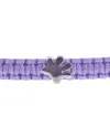 Bracelet Concordia Jewellery Indole avec cordon lilas et motif patte