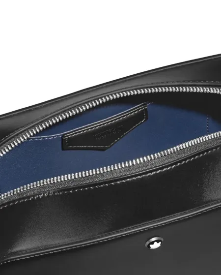 Cuvette de toilette Montblanc Meisterstück noire avec intérieur bleu
