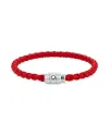 Bracciale Montblanc con Chiusura a 3 Anelli in Pelle Soft Rossa L