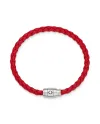Montblanc Bracelet with 3-Ring Clasp in Red Soft Leather