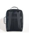 Sac à dos rectangulaire Montblanc Sartorial Companion en cuir tweed bleu