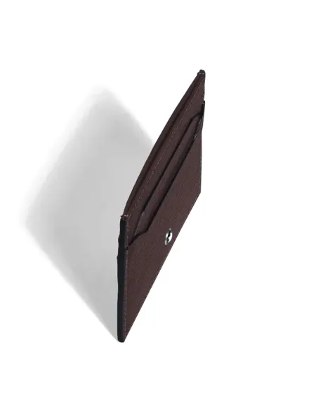 Porte-cartes Montblanc Sartorial en cuir marron pour 5 billets