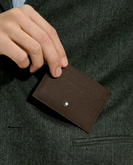 Portacarte  Montblanc Sartorial in Pelle Marrone a 5 Scomparti