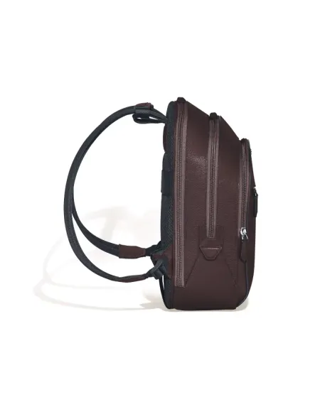 Sac à dos Montblanc Sartorial moyen à 3 compartiments en cuir marron