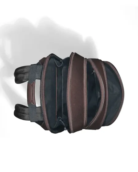 Montblanc Sartorial Medium Backpack 3 Compartments in Khaki Leather