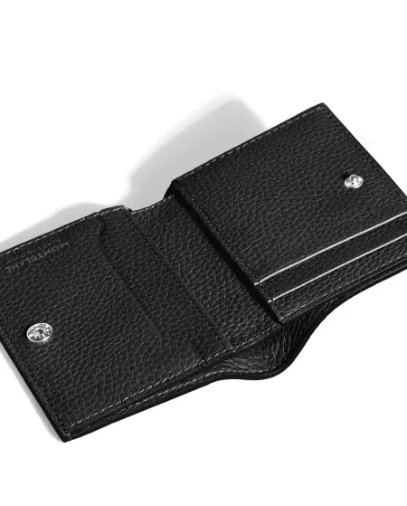 Montblanc Mini Wallet 4 Compartments in Black Grained Leather