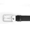 Ceinture Montblanc Sartorial en cuir noir avec boucle rectangulaire 35 mm