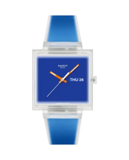 Montre Swatch Et si... Bleu transparent ?