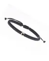 Bracelet ABC Concordia Jewellery avec cordon noir et lettre « C » en or jaune et diamants