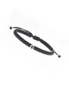 Bracelet ABC Concordia Jewellery avec cordon noir et lettre « G » en or jaune et diamants