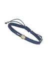 Bracelet Concordia Jewellery Indole avec cordon bleu et raquette de tennis en or jaune