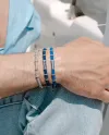 Bracelet Concordia Jewellery Heritage en cordon bleu marine avec éléments en or jaune et diamants
