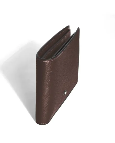 Portafoglio Montblanc Sartorial in Pelle Viola Marrone a 6 Scomparti
