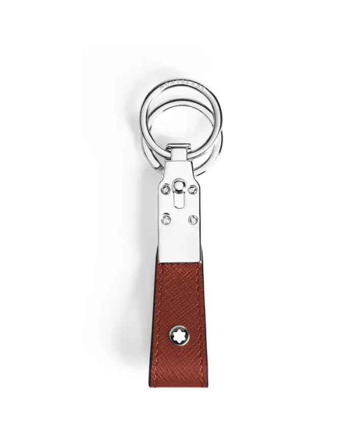 Portachiavi Montblanc Sartorial in Pelle Marrone Chiaro