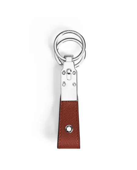 Portachiavi Montblanc Sartorial in Pelle Marrone Chiaro