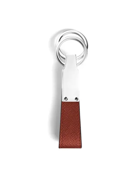 Montblanc Sartorial Key Ring in Light Brown Leather