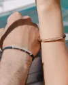 Bracciale Concordia Jewellery Exclusive Cordino Nero con Elemento in Oro Giallo con Diamanti