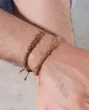 Concordia Jewellery Bridge Bracelet with Grey Cord and Rose Gold Elements with Diamonds