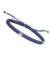 Concordia Jewellery Indole Bracelet with Navy Blue Cord and White Gold Rudder with Diamond