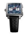 Tag Heuer Monaco Automatic Chronograph in Titanium with Blue Dial and Leather Strap