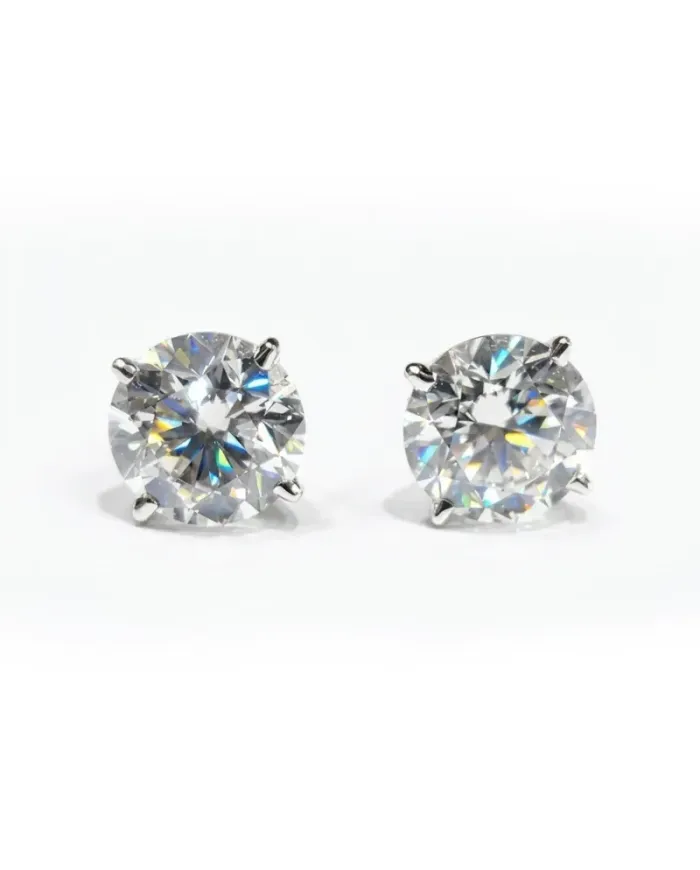 Orecchini Punto Luce Crivelli in Oro Bianco e Diamanti 2,40 ct