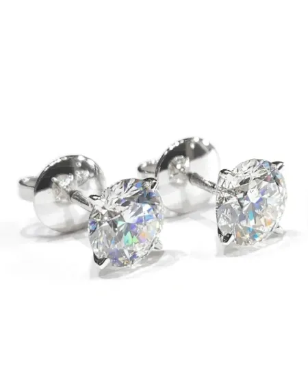 Orecchini Punto Luce Crivelli in Oro Bianco e Diamanti 2,40 ct