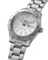 Montre de sport Seiko 5, cadran blanc, bracelet en acier