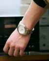 Montre de sport Seiko 5, cadran blanc, bracelet en acier