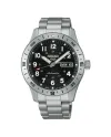 Montre de sport Seiko 5, cadran noir, bracelet en acier